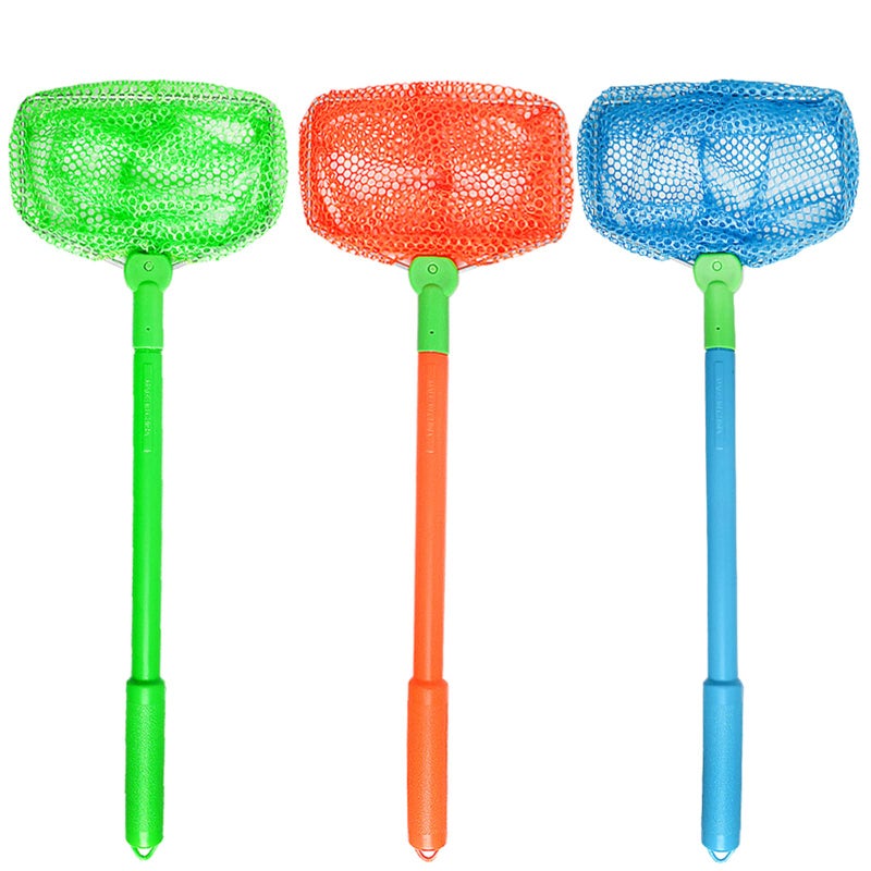 TSYAN Fishing Net, TSYAN 3 Pack Bug Net Catching Crab Insect Nets Beach Toys Floating Bait Butterflies Colorful Nets for Kids Outdoor Playing 16 inches - Image 1